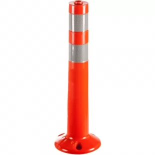 Słupek parkingowy blokujący T-FLEX | PCV, 45 cm, na stopie, elastyczny, uchylny